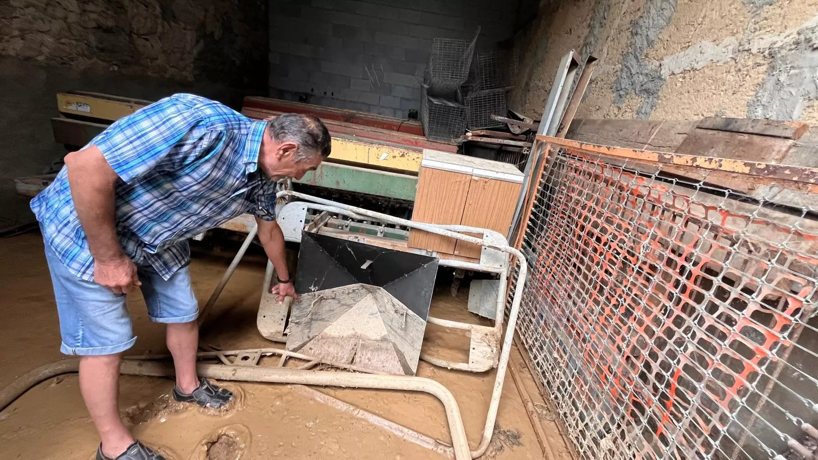 Lascellas tras las fuertes lluvias que han causados serios destrozos. Foto Mercedes Manterola