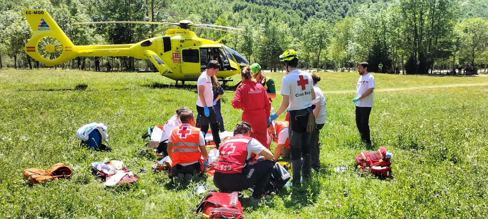 Cruz Roja culmina su reconocida labor en primera línea de la atención sanitaria en Ordesa.