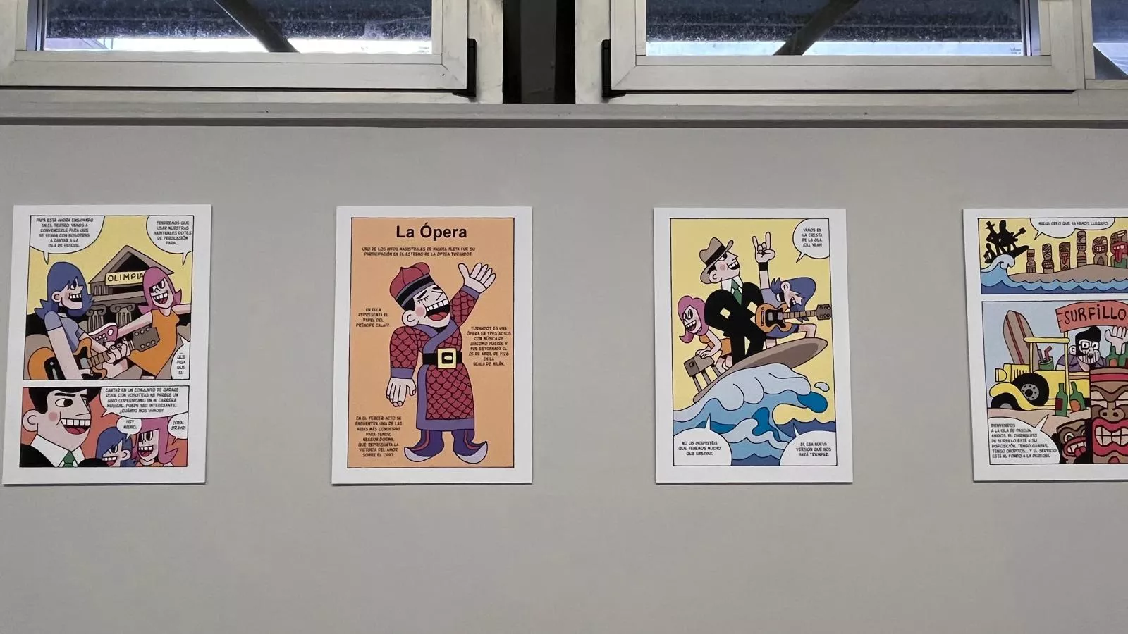 Exposición del cómic 'Tiki Fleta' de Chema Cebolla.