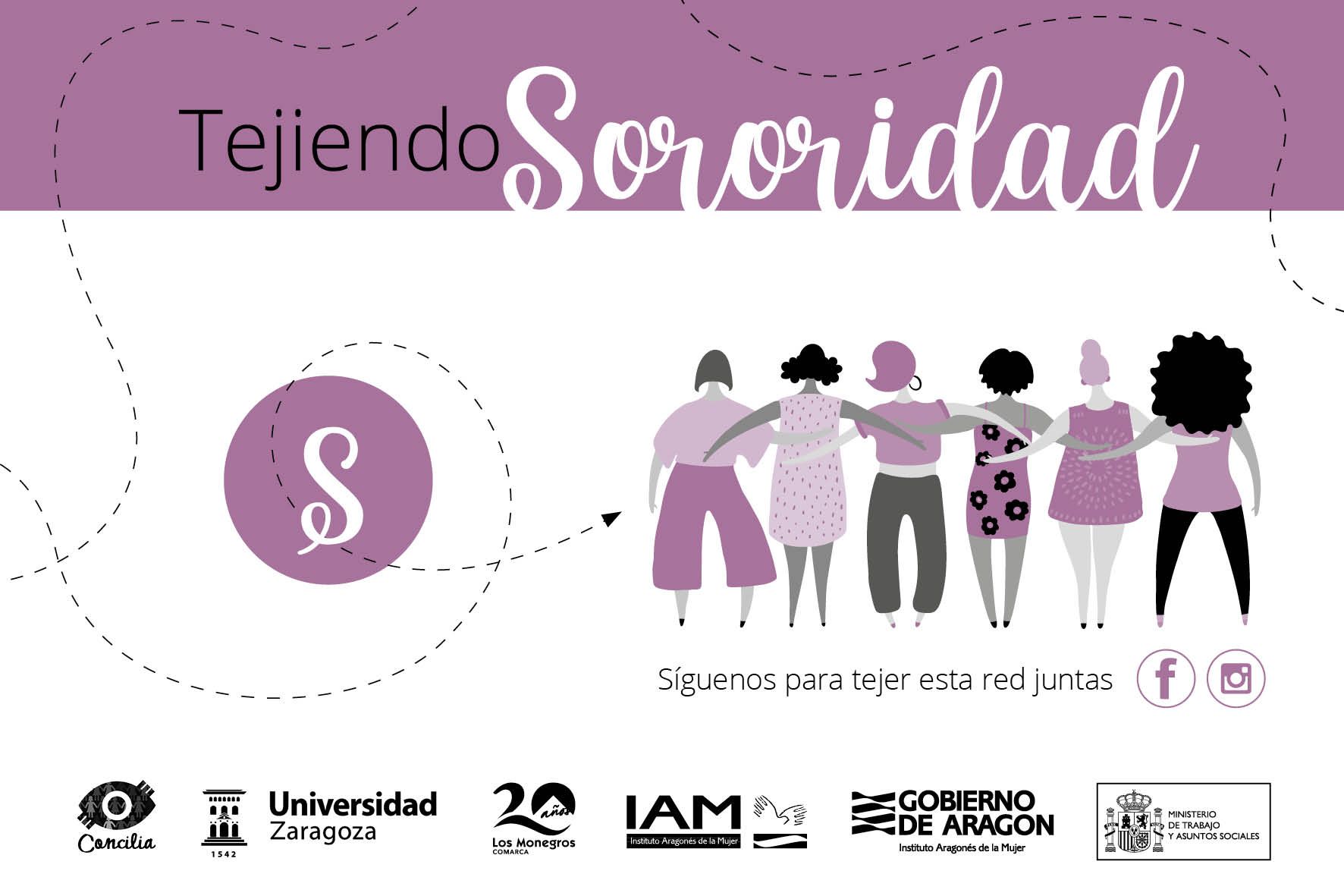 Cartel de la jornada "Tejiendo Sororidad"