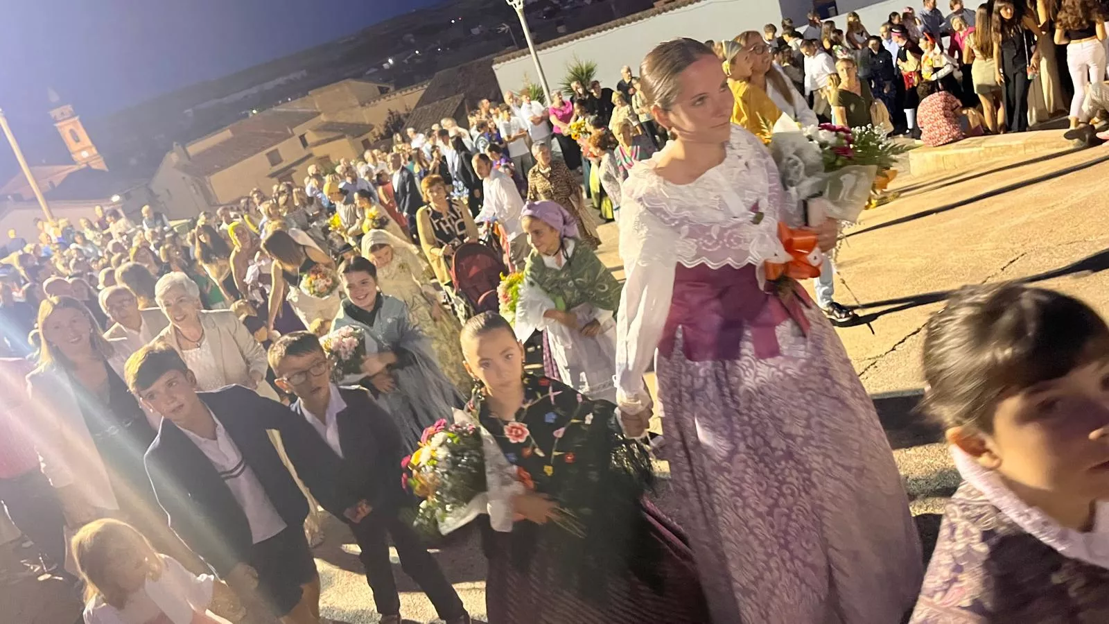 Procesión de la bajada de la Virgen de Corona de Almudévar. Foto Mercedes Manterola