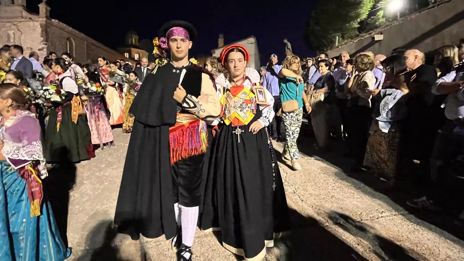 Procesión de la bajada de la Virgen de Corona de Almudévar. Foto Mercedes Manterola