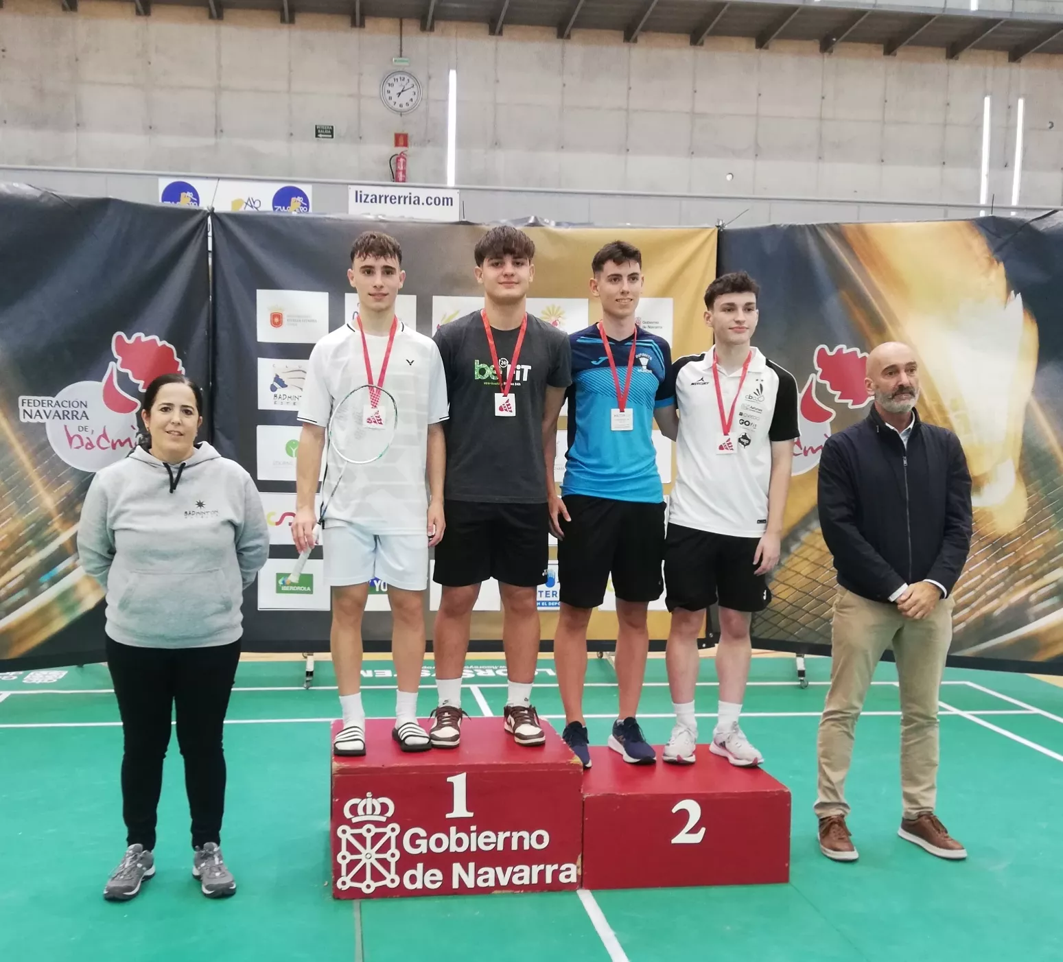 Podio dobles masculino Estella