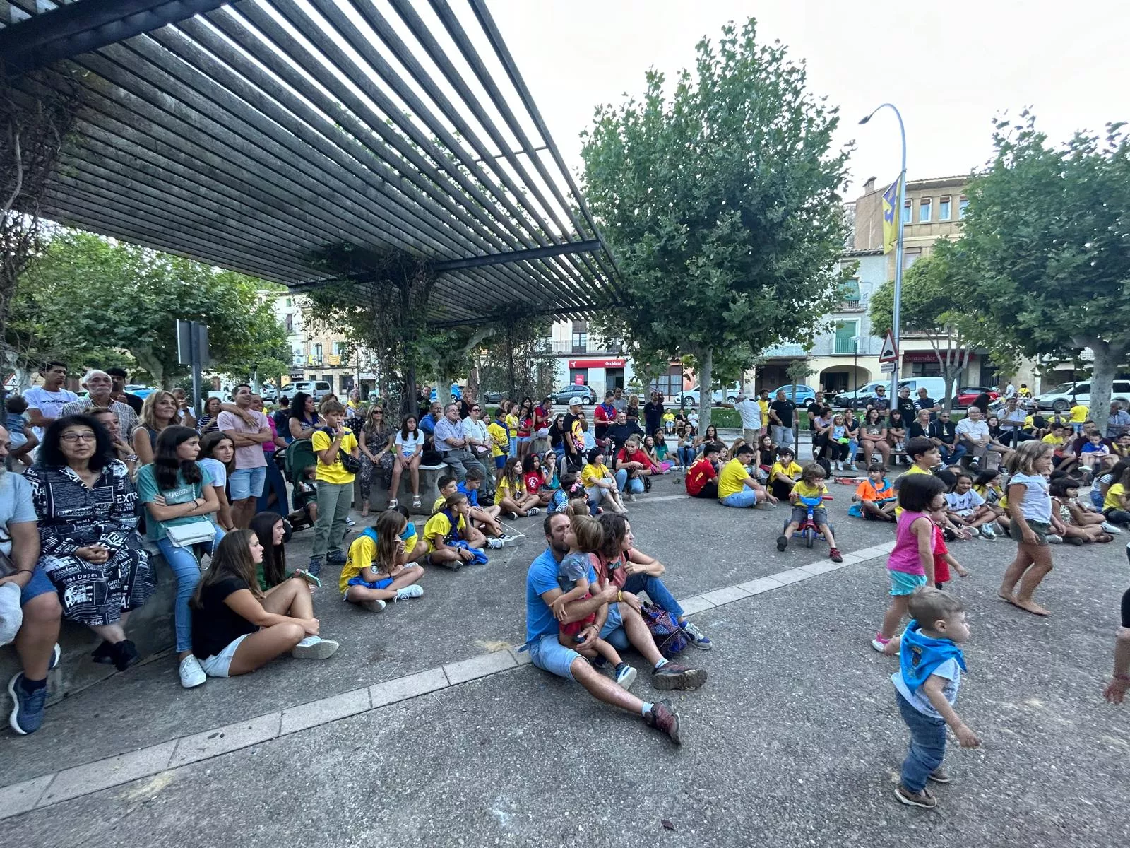 Madero enjabonado, un acto típico de las fiestas de Ayerbe.