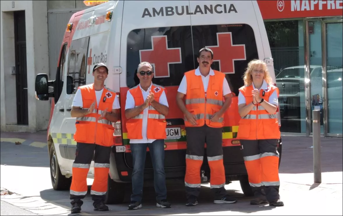 Los miembros de la Cruz Roja también estuvieron en las carreras