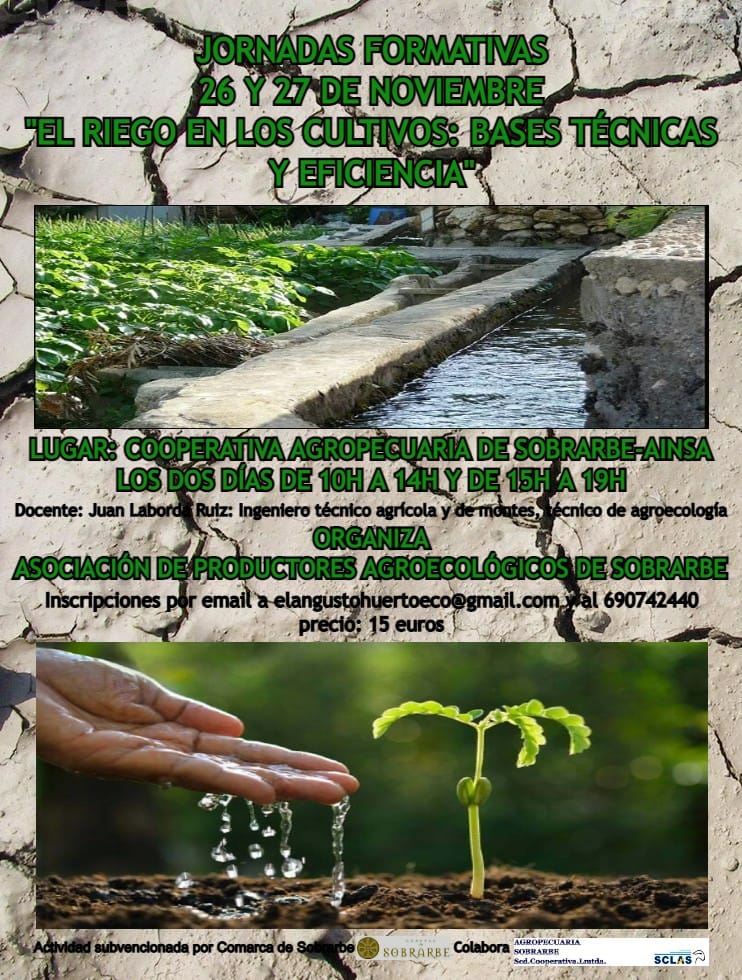 Sobrarbe natural celebra un curso sobre riego este fin de semana