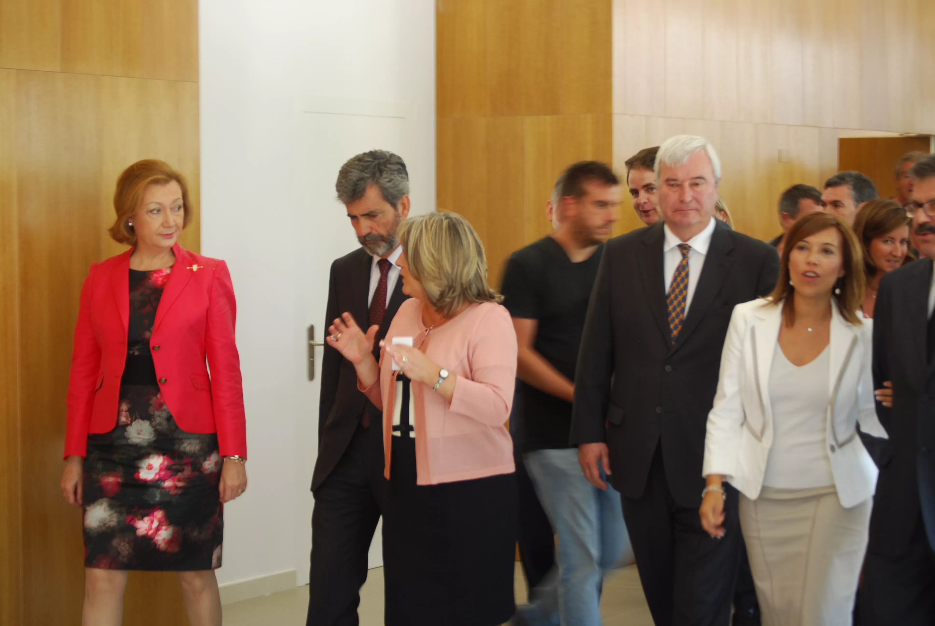 Luisa Fernanda Rudi y Carlos Lesmes con otras autoridades en la inauguración del Palacio de Justicia Luisa Fernanda Rudi y Carlos Lesmes con otras autoridades en la inauguración del Palacio de Justicia