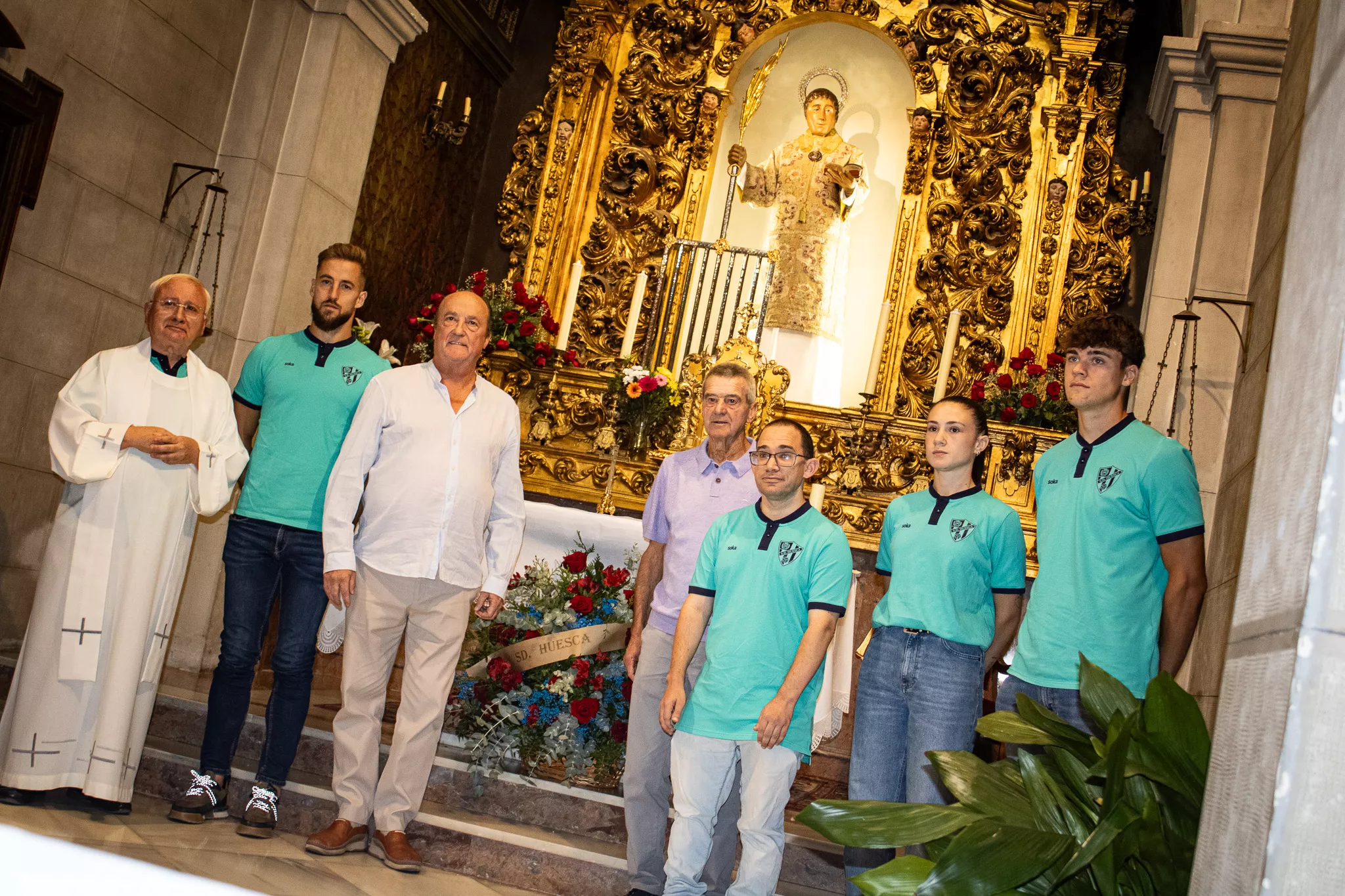 Ofrenda de San Lorenzo a la SD Huesca. Foto SD Huesca