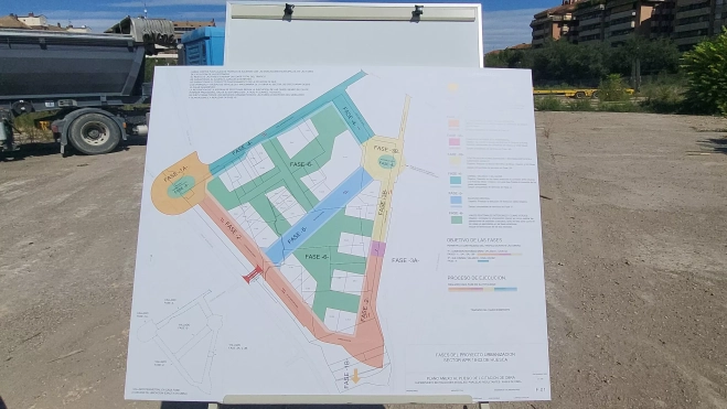 Plano del polígono de las Harineras con las fases de actuación. Plano del polígono de las Harineras con las fases de actuación.