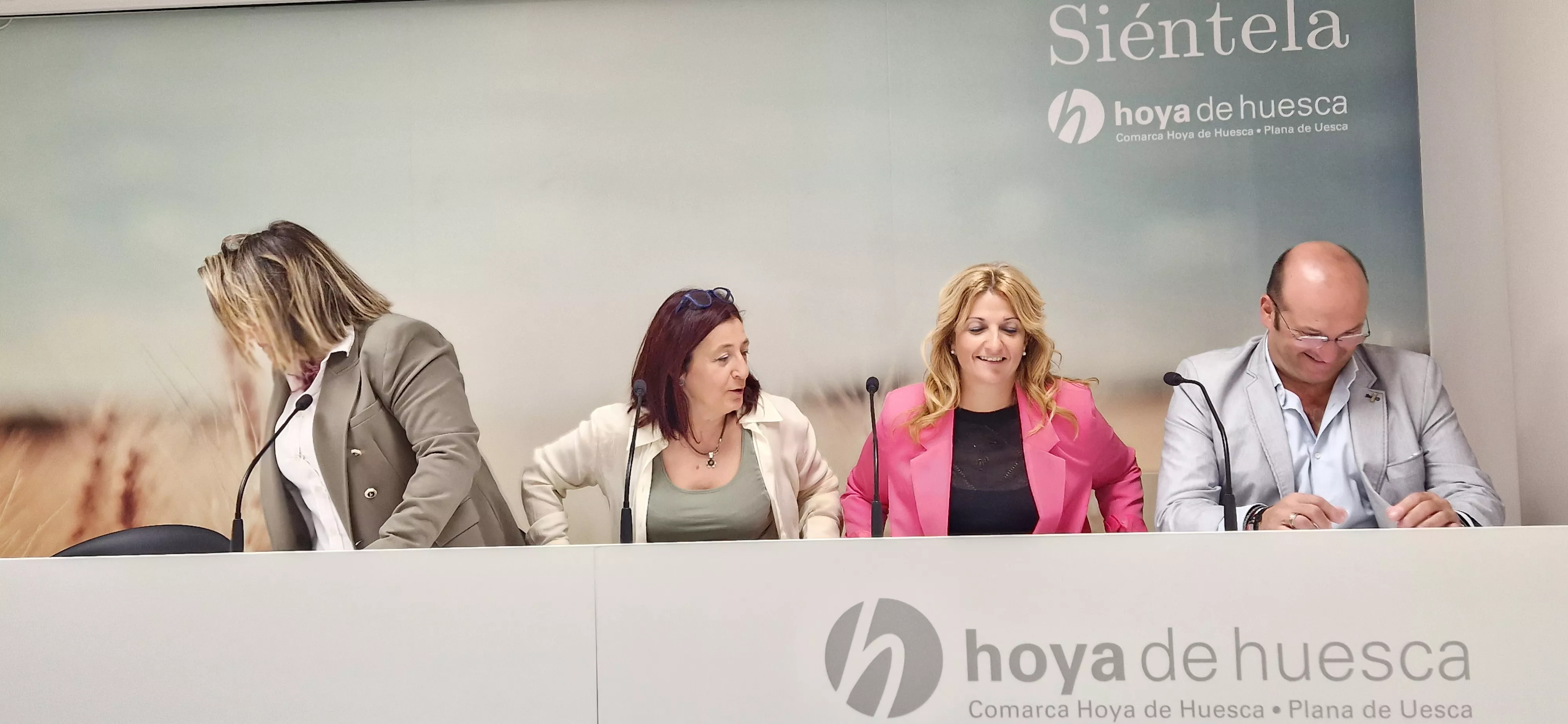 Sonia Latre, Susana Magán, Ana Irigoyen y Miguel Torres, en la rueda de prensa. Foto Myriam Martínez  2