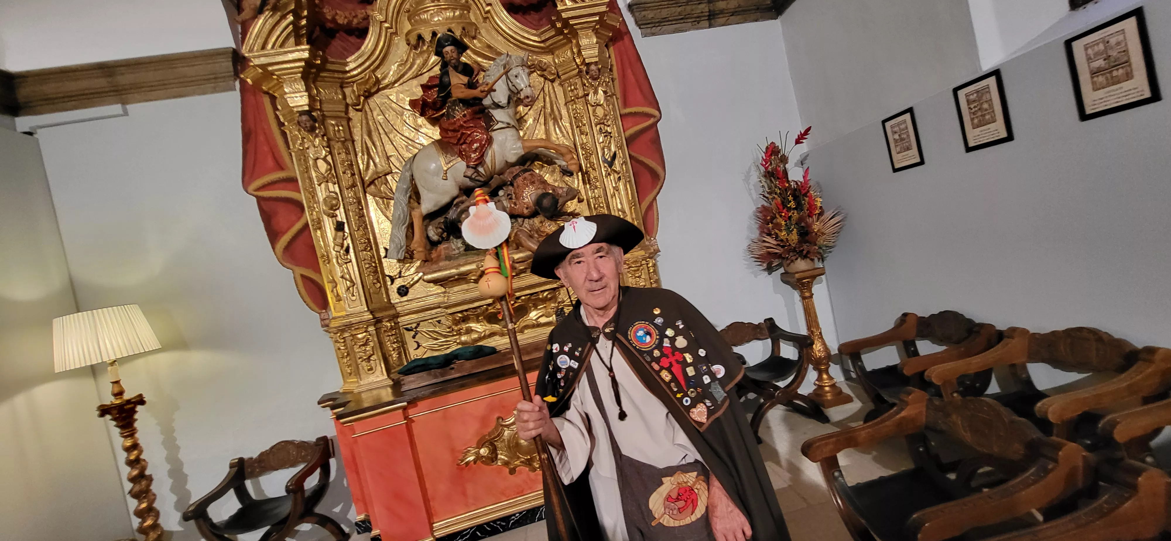 Recepción en el Ayuntamiento de Huesca a los participantes en el XXII Encuentro de Asociaciones del Camino de Santiago. Foto Mercedes Manterola