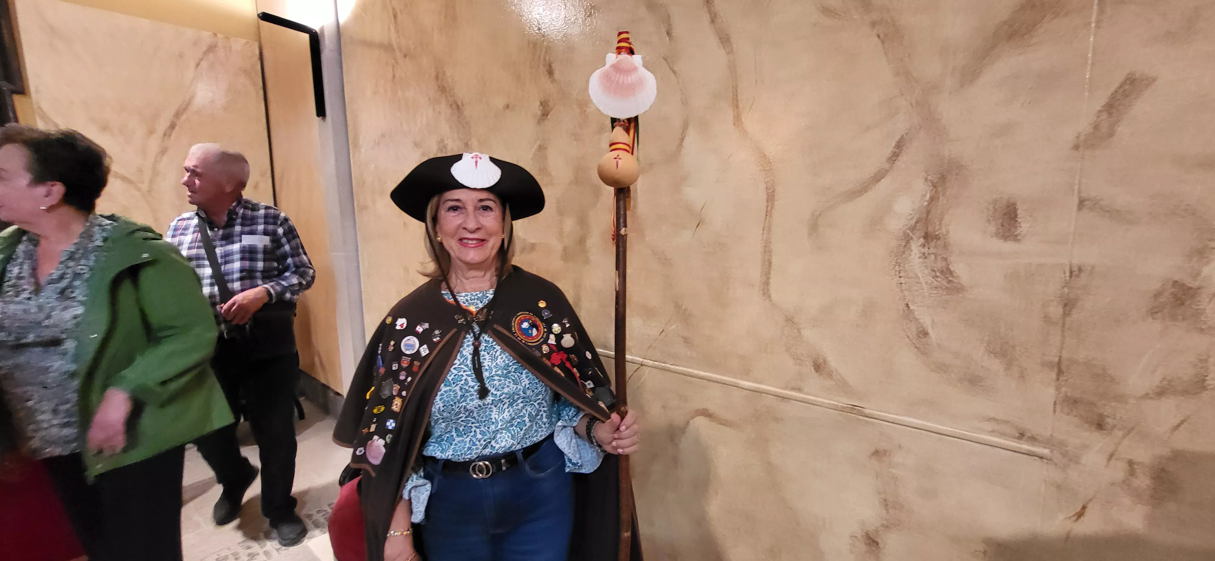 Recepción en el Ayuntamiento de Huesca a los participantes en el XXII Encuentro de Asociaciones del Camino de Santiago. Foto Mercedes Manterola