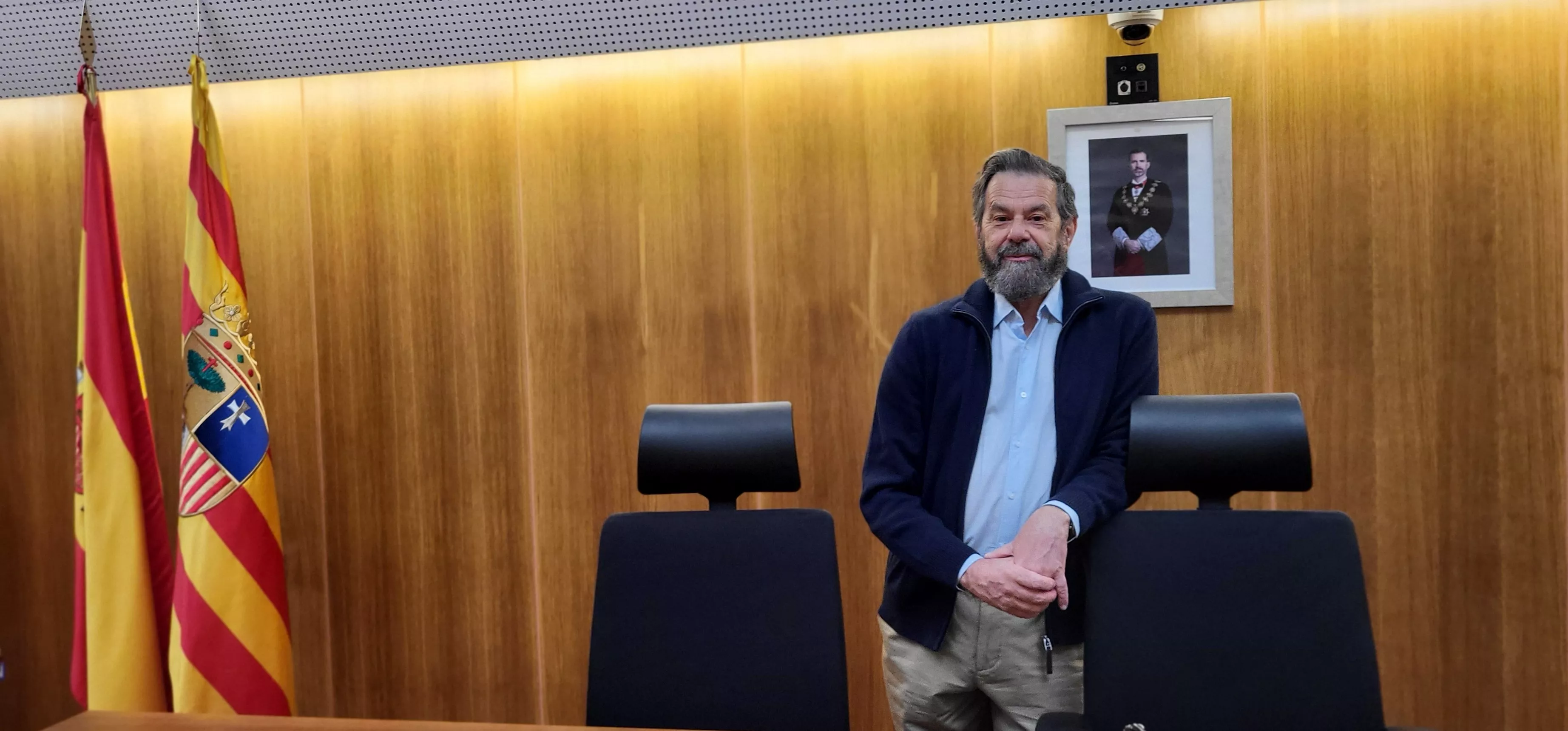 Santiago Serena en la sala de vistas de la Audiencia Provincial.