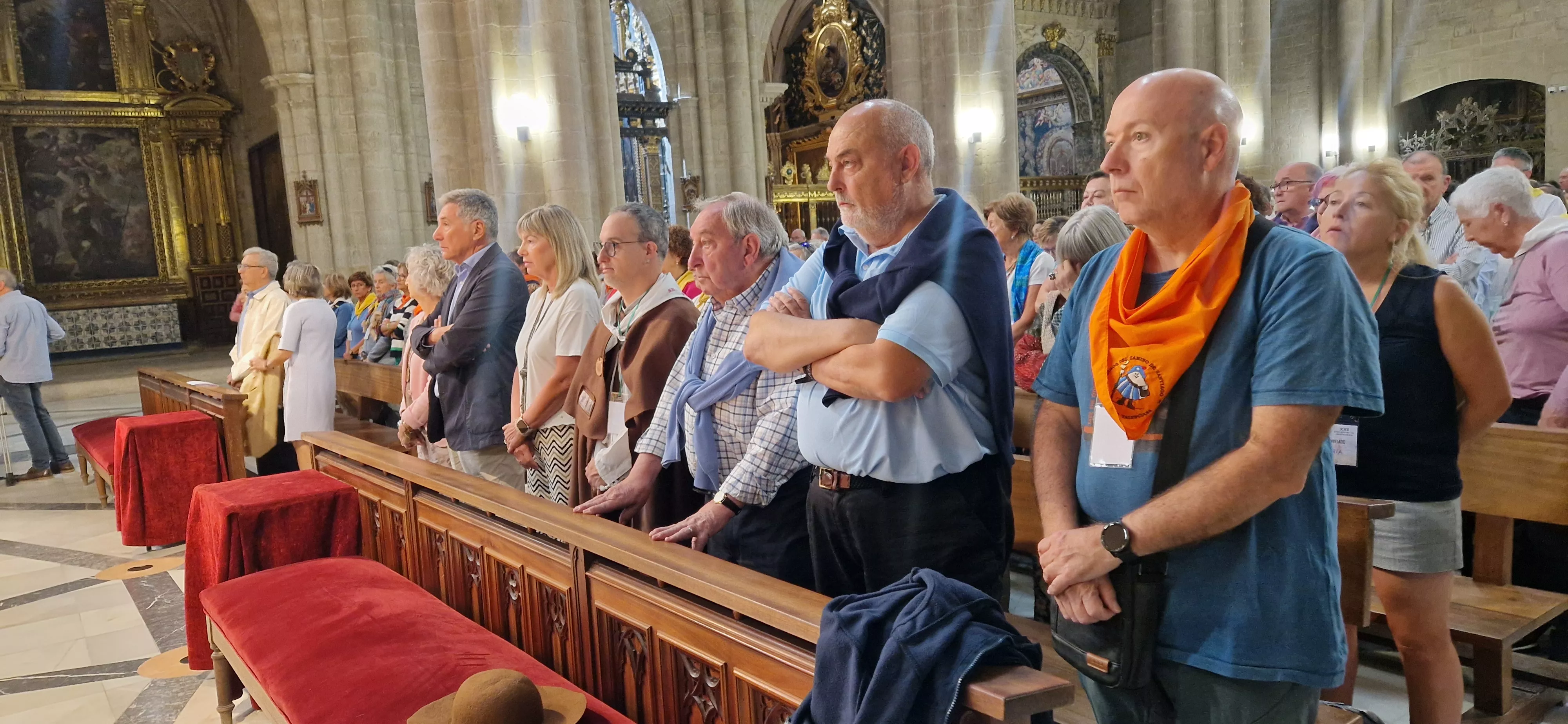 Misa en la Catedral de Huesca, en el XXII Encuentro de Asociaciones del Camino de Santiago. Foto Myriam Martínez 