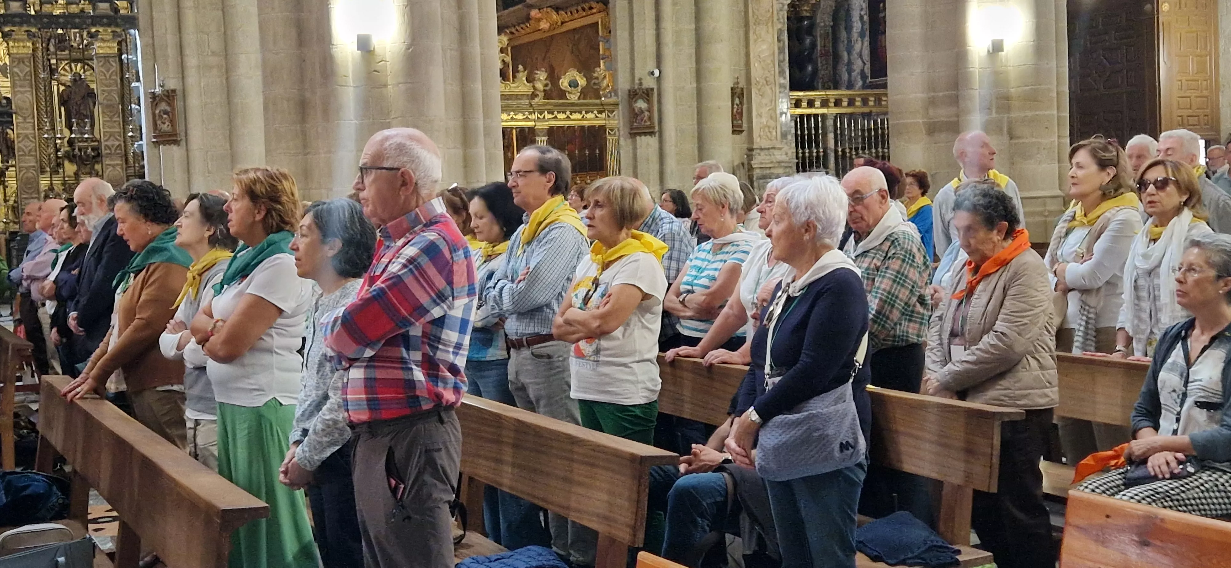 Misa en la Catedral de Huesca, en el XXII Encuentro de Asociaciones del Camino de Santiago. Foto Myriam Martínez 