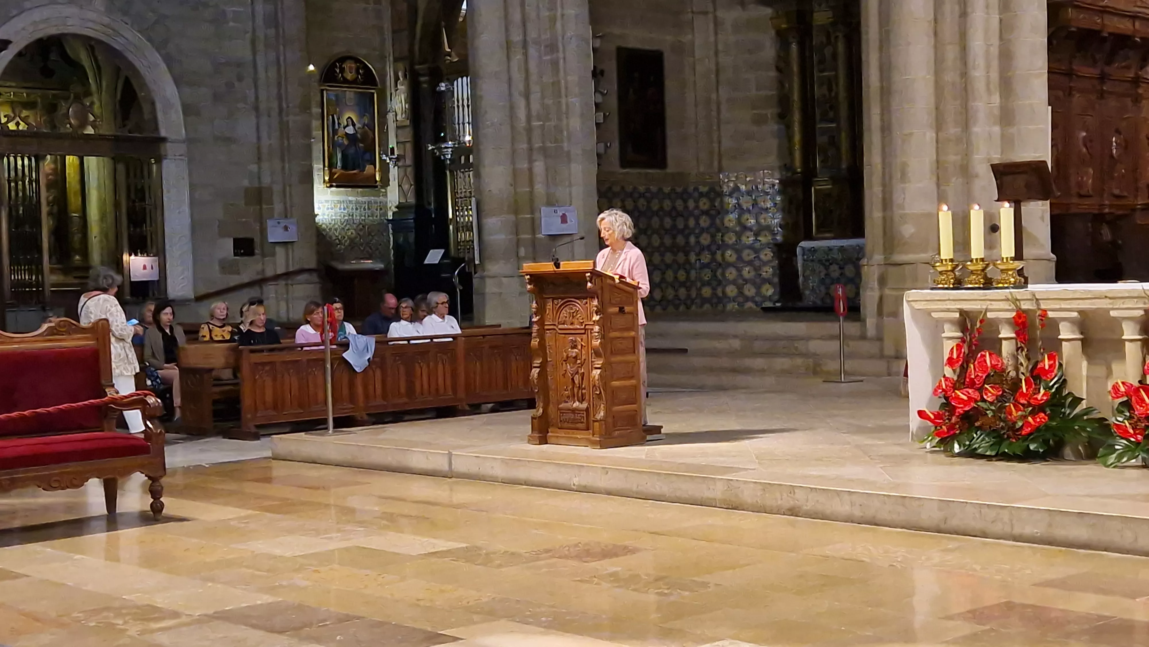 Misa en la Catedral de Huesca, en el XXII Encuentro de Asociaciones del Camino de Santiago. Foto Myriam Martínez 
