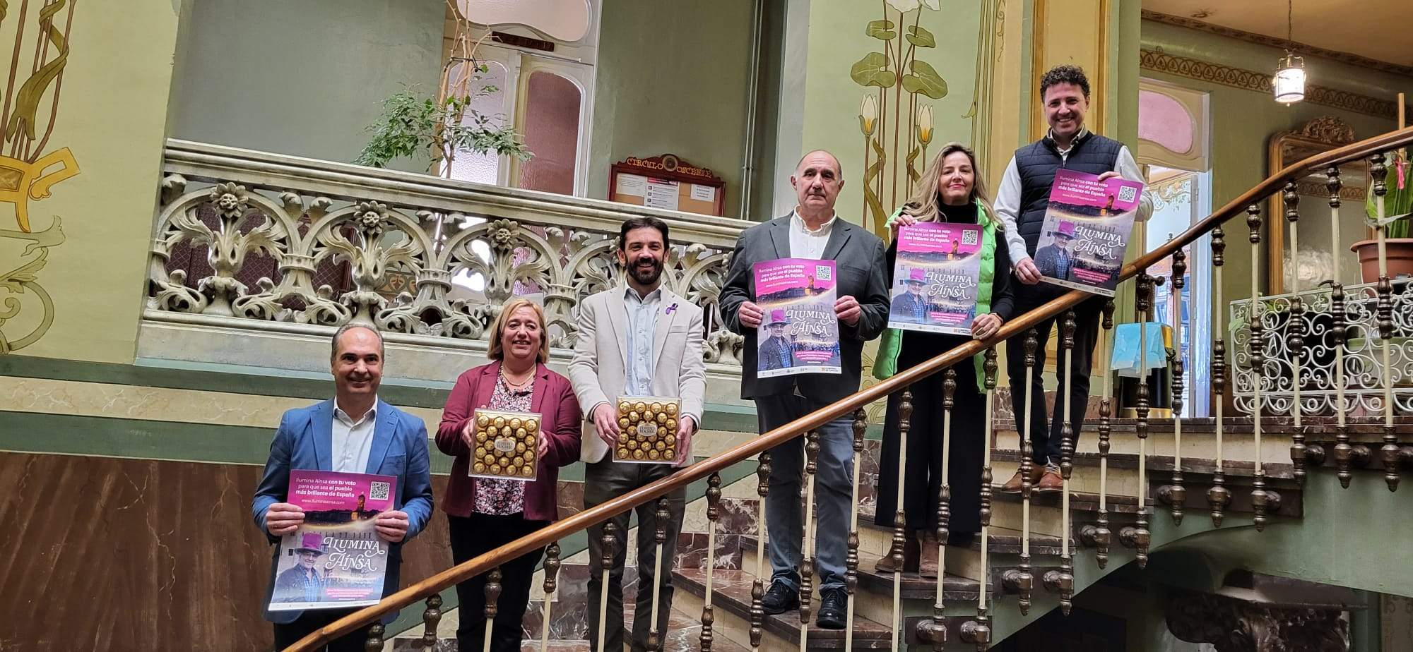 Salvador Alagón, Rosa Gerbás, Enrique Pueyo, Fernando Luna, Susana Lacostena y Fernando Blasco