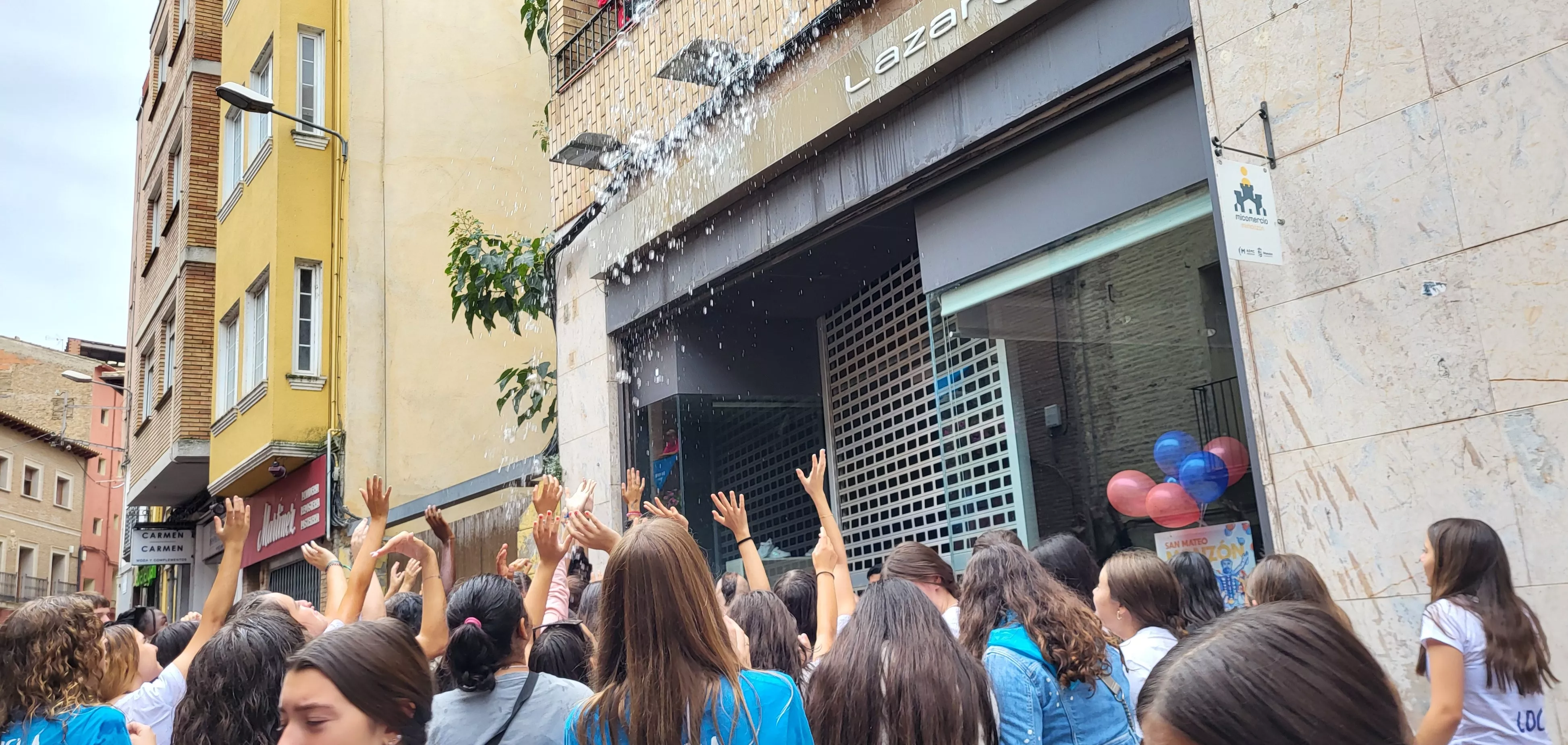Codetazo infantil con el que Monzón ha iniciado las fiestas de San Mateo 2024. Foto Mercedes Manterola