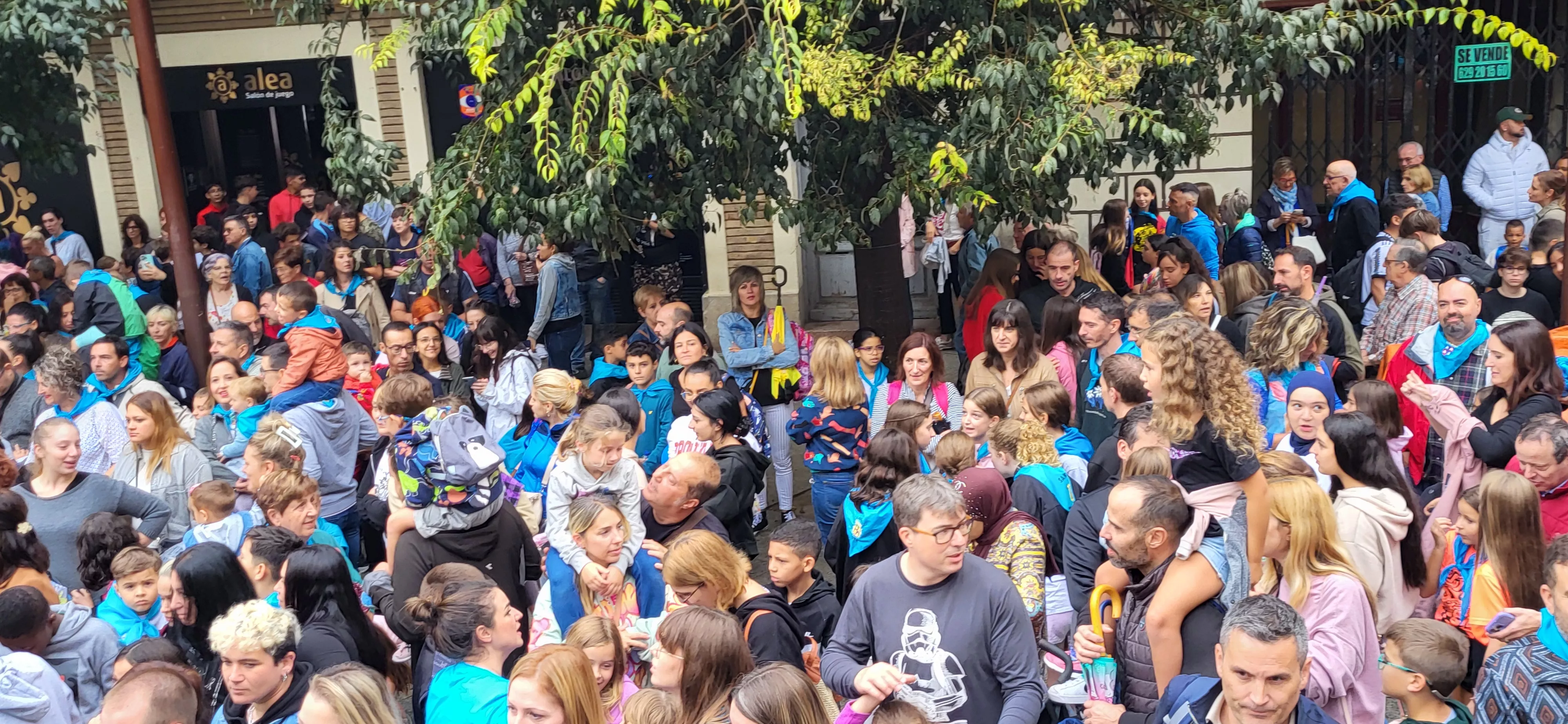 Codetazo infantil con el que Monzón ha iniciado las fiestas de San Mateo 2024. Foto Mercedes Manterola