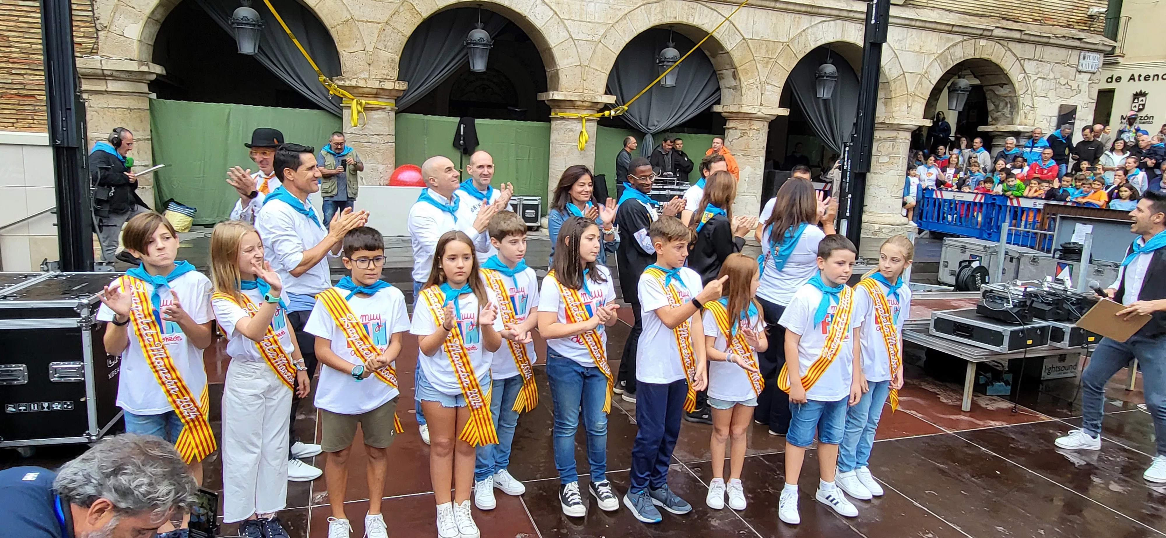 Codetazo infantil con el que Monzón ha iniciado las fiestas de San Mateo 2024. Foto Mercedes Manterola