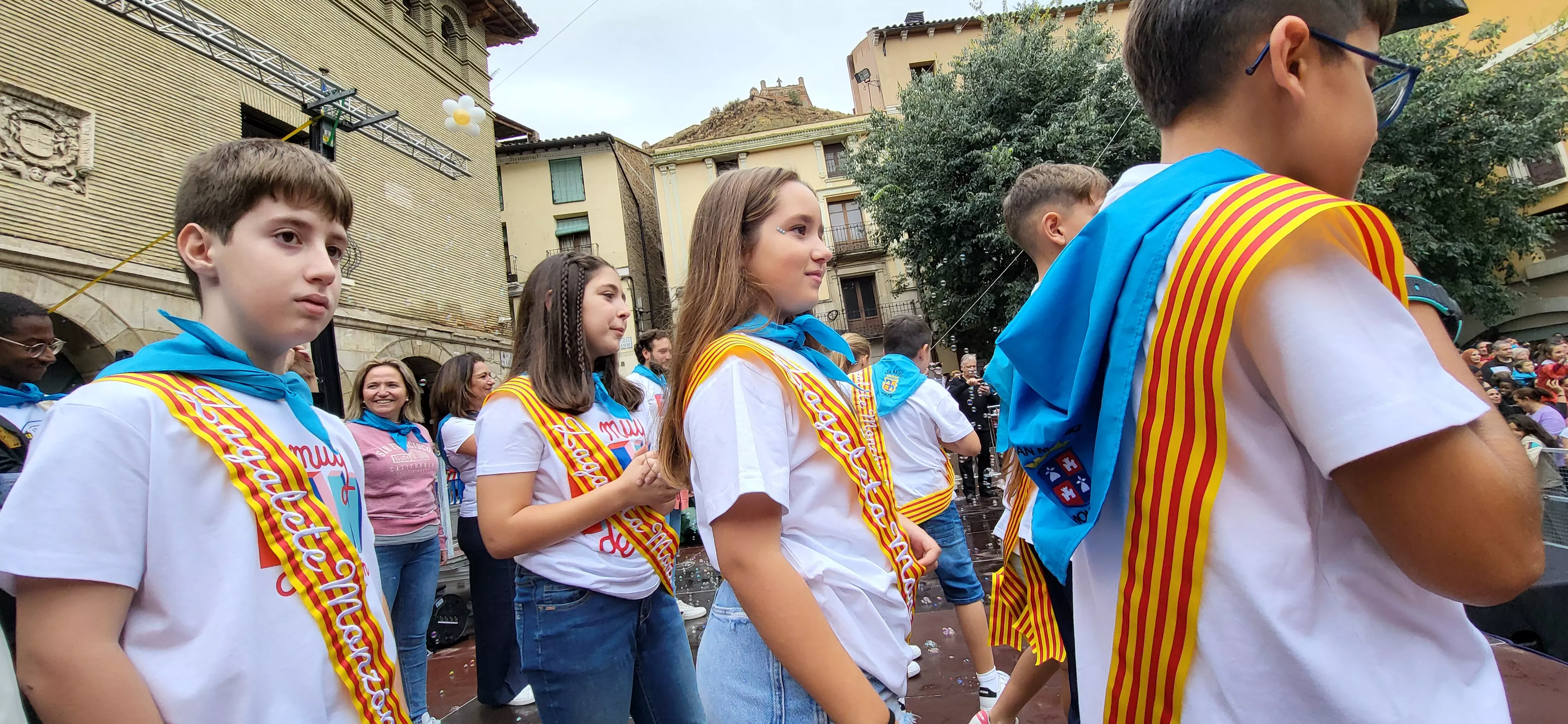 Codetazo infantil con el que Monzón ha iniciado las fiestas de San Mateo 2024. Foto Mercedes Manterola