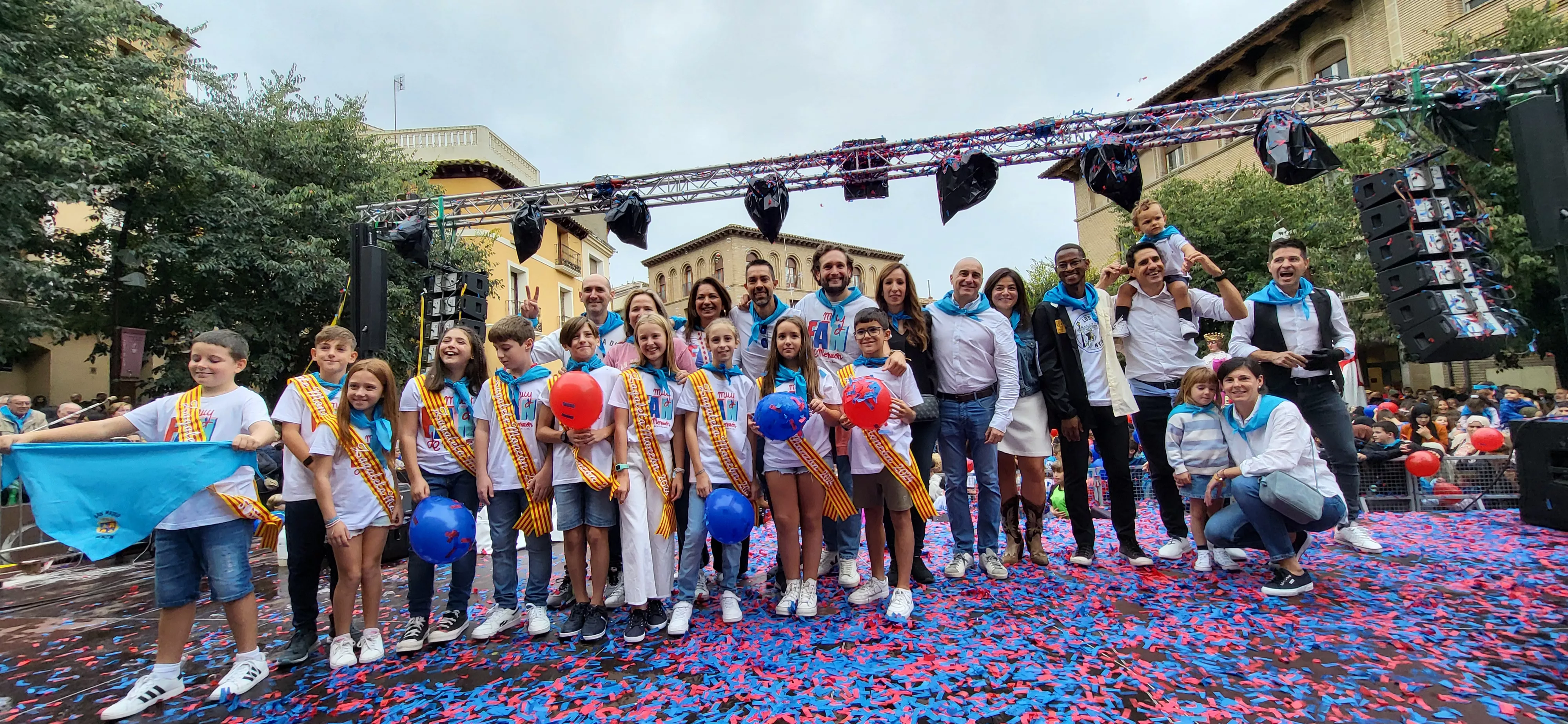 Codetazo infantil con el que Monzón ha iniciado las fiestas de San Mateo 2024. Foto Mercedes Manterola