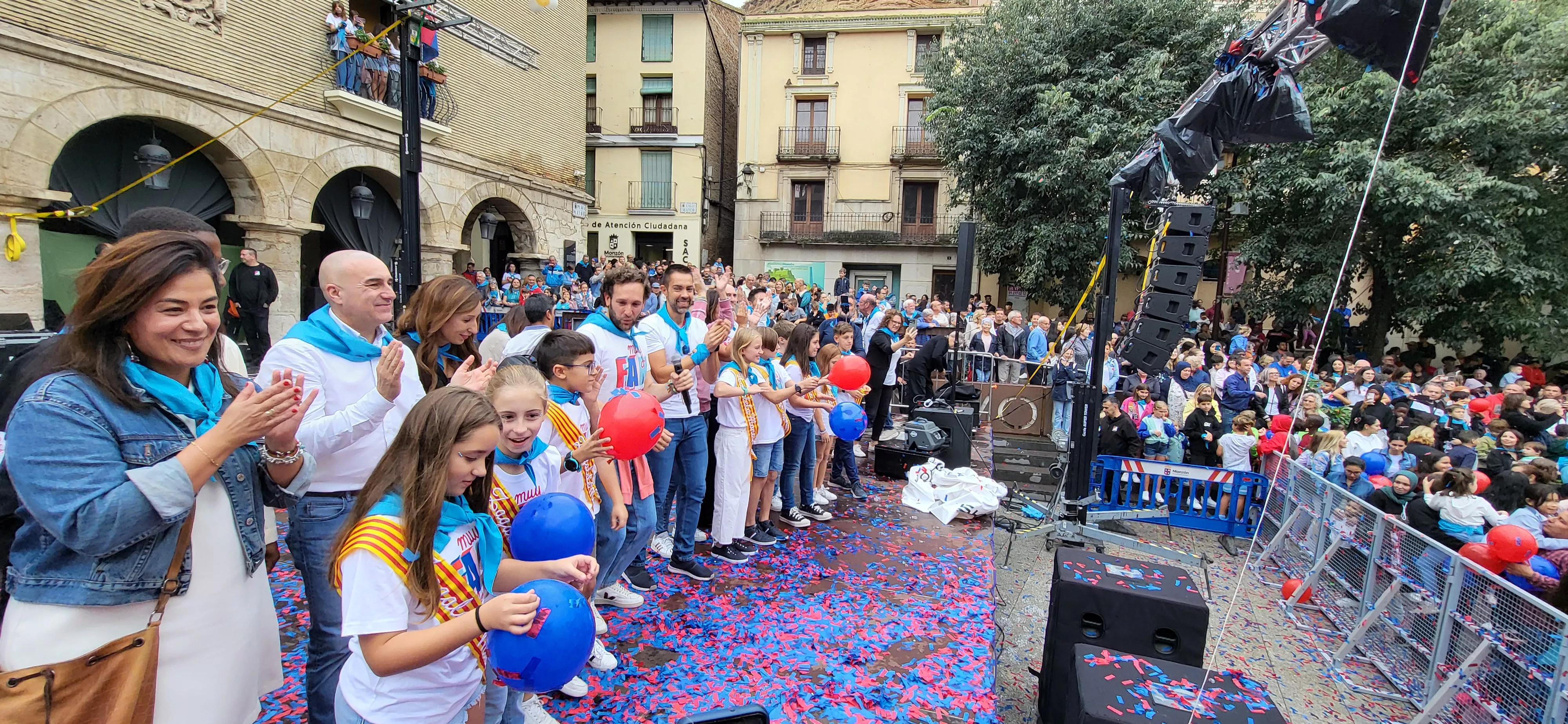 Codetazo infantil con el que Monzón ha iniciado las fiestas de San Mateo 2024. Foto Mercedes Manterola
