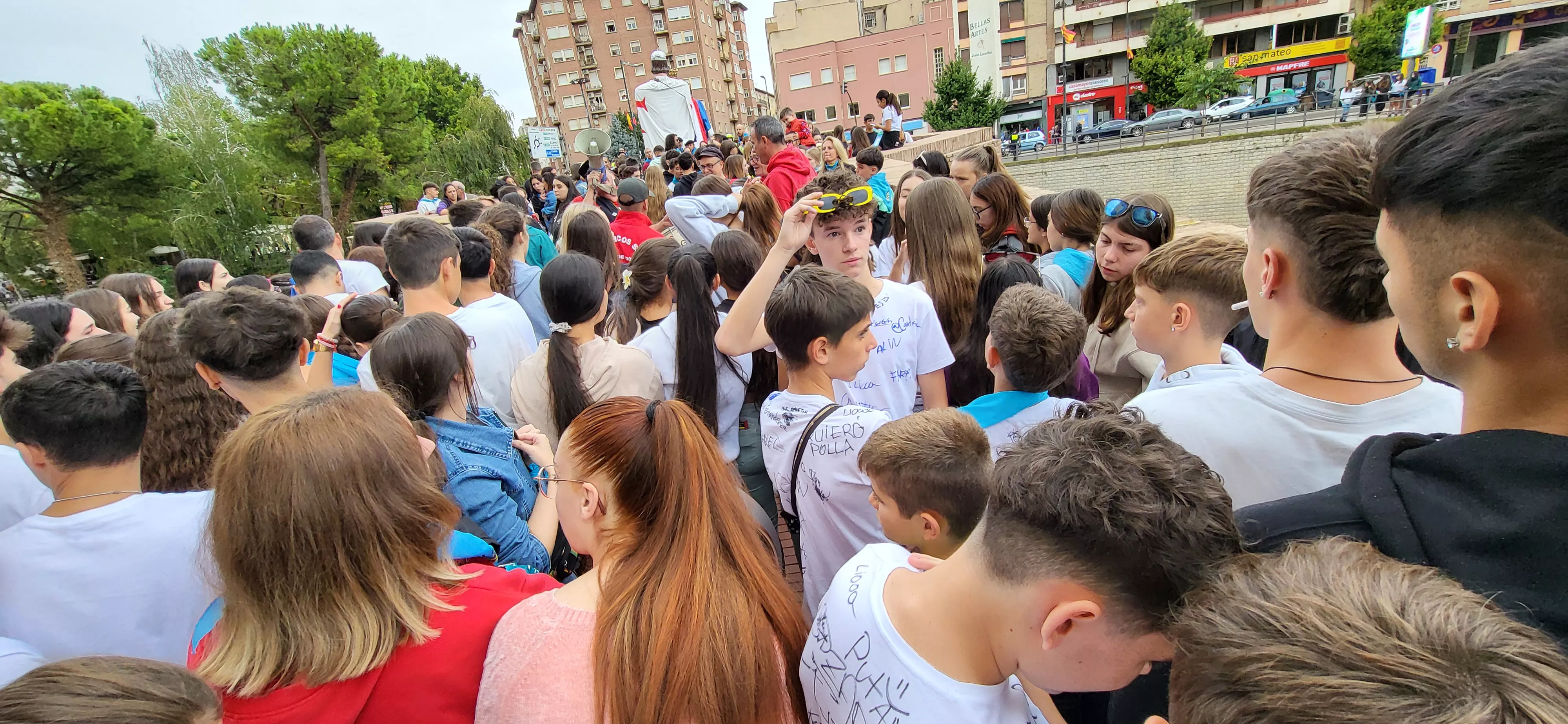 Codetazo infantil con el que Monzón ha iniciado las fiestas de San Mateo 2024. Foto Mercedes Manterola