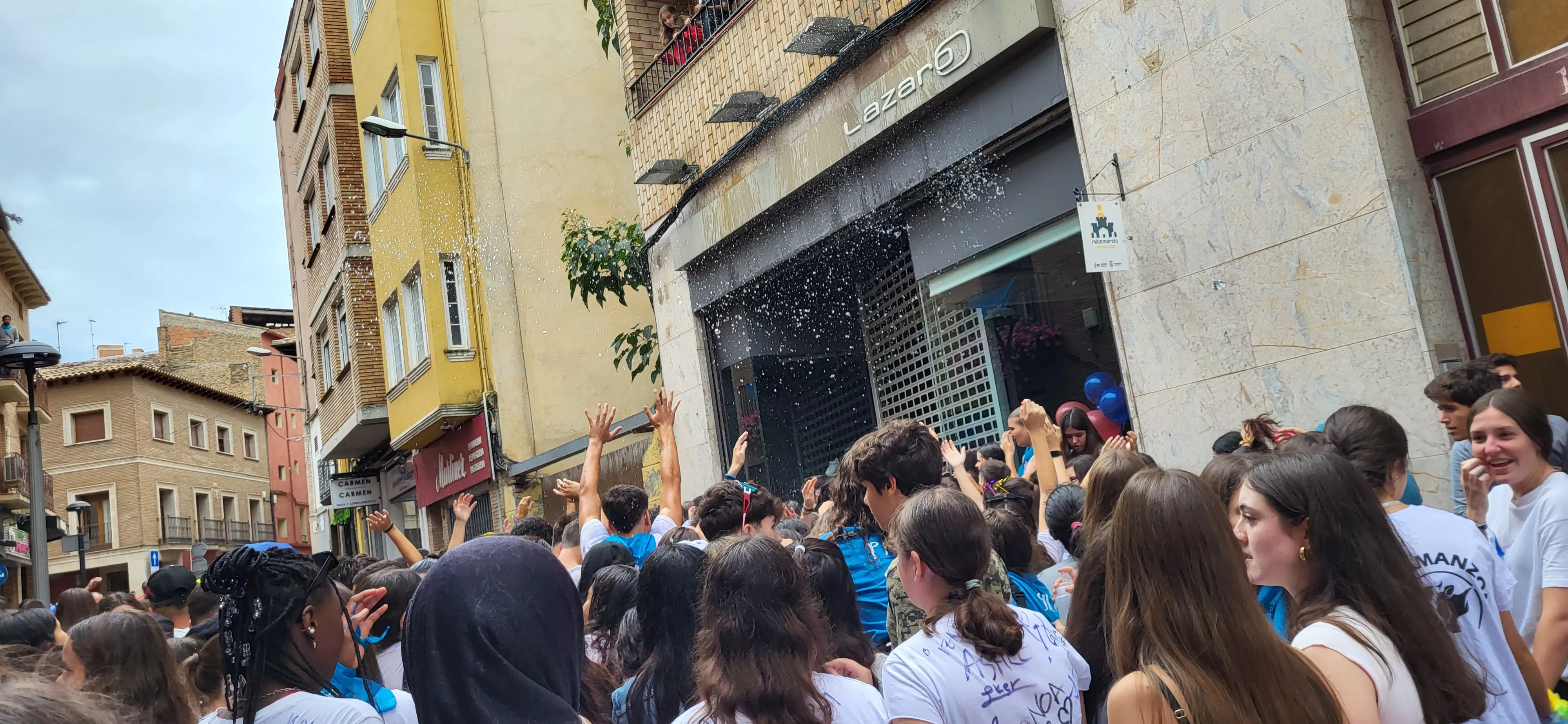 Codetazo infantil con el que Monzón ha iniciado las fiestas de San Mateo 2024. Foto Mercedes Manterola