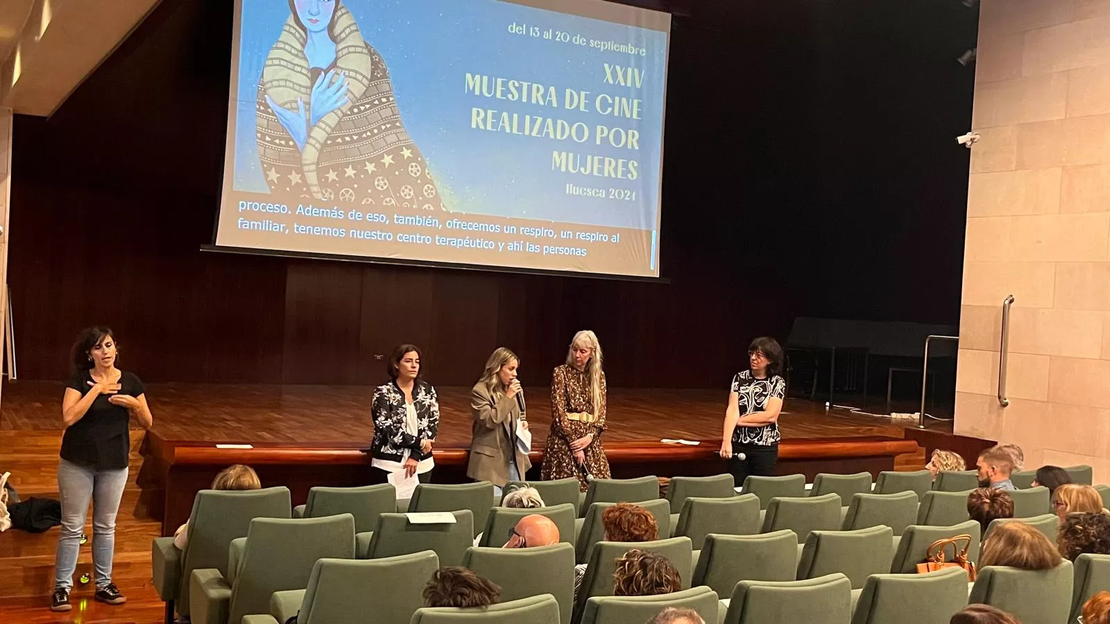 Participación de Alzhéimer Huesca en la Muestra de Cine Realizado por Mujeres. Foto Mercedes Manterola
