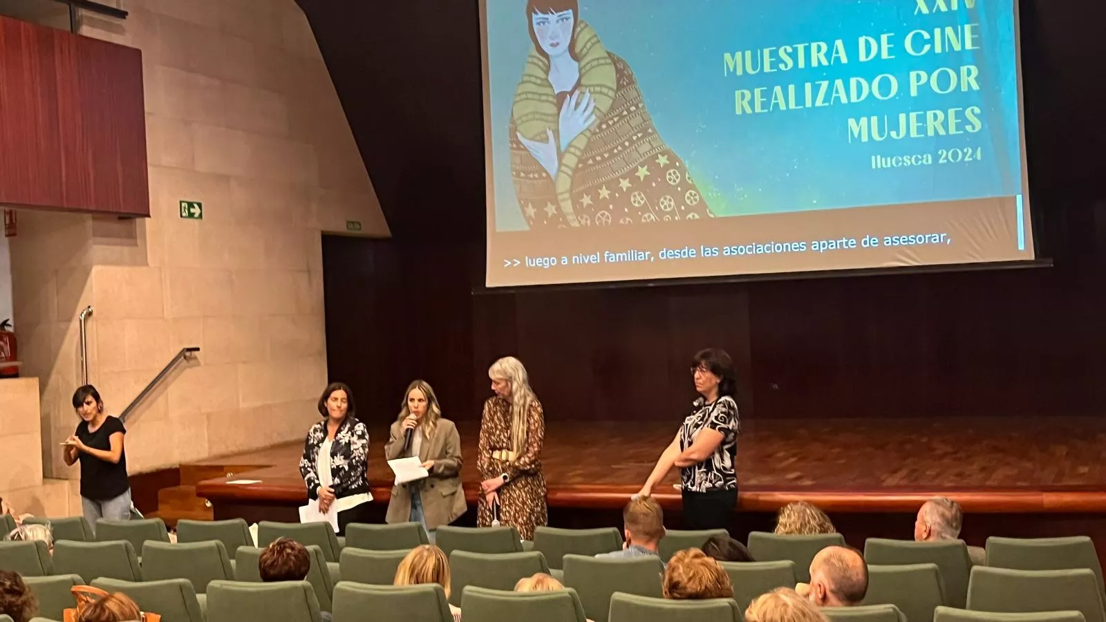 Participación de Alzhéimer Huesca en la Muestra de Cine Realizado por Mujeres. Foto Mercedes Manterola
