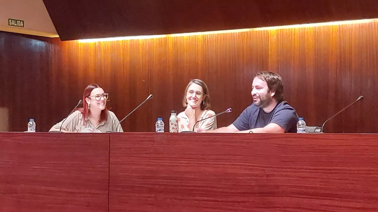 Inés González, María José Esteban y Francho Gracia en la presentación del 50 Consejo General de la JOC