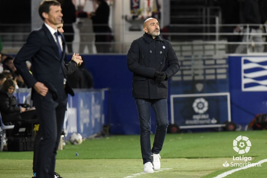 Imágenes del partido entre el Huesca y el Sporting. Foto La Liga