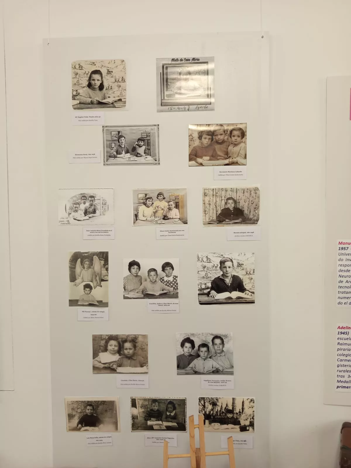 Exposición de la historia educativa de Ayerbe.