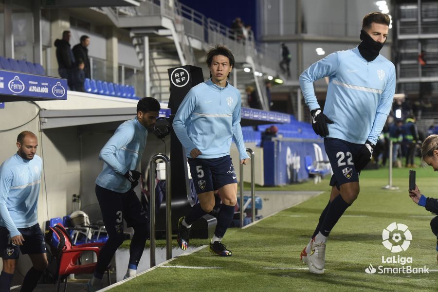Imágenes del partido entre el Huesca y el Sporting. Foto La Liga