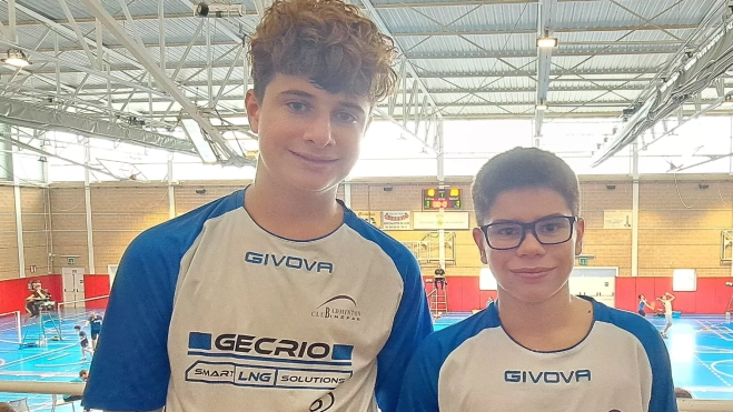 Hugo Arias y Jorge Foj (CB Binéfar) en Canovelles Hugo Arias y Jorge Foj (CB Binéfar) en Canovelles