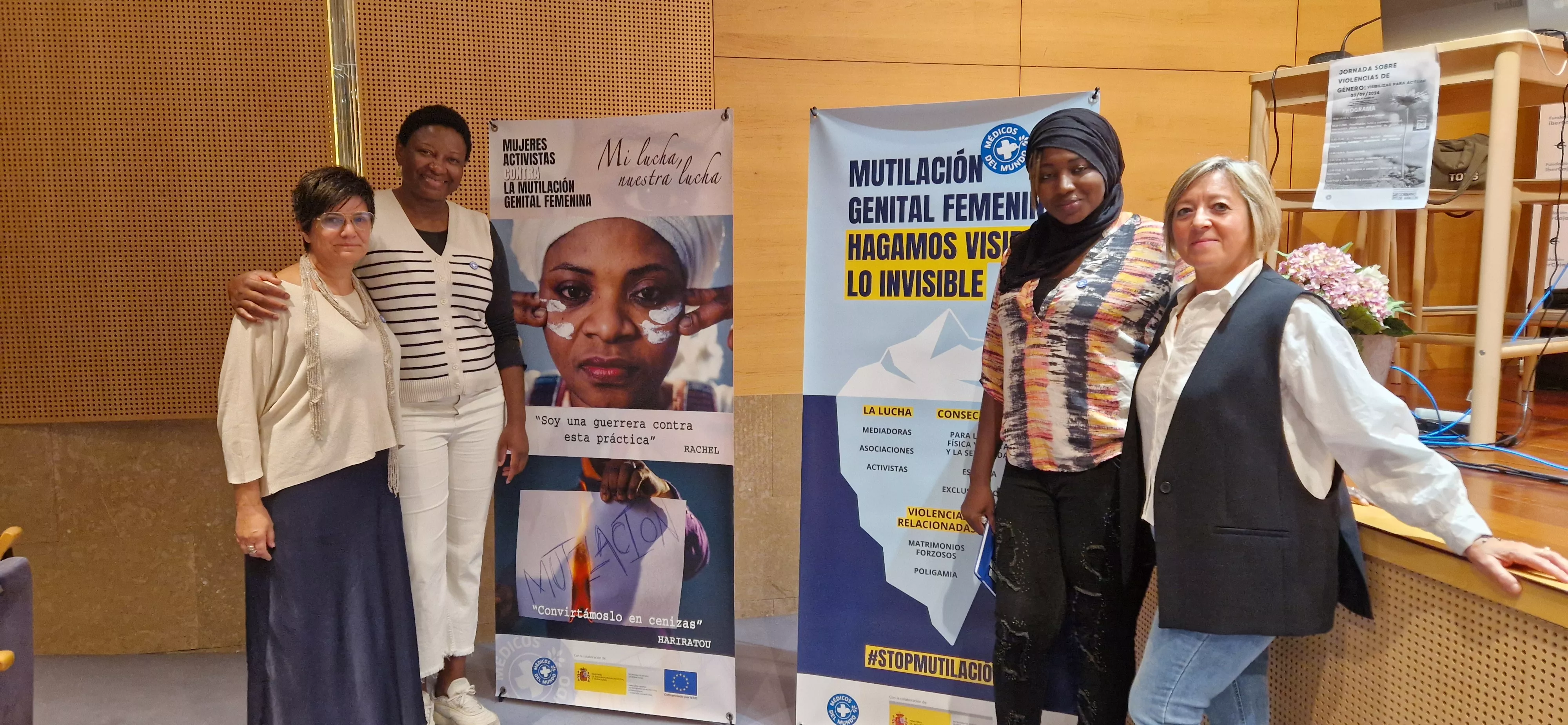 Esmeralda Vicente, Mamb Atjaba, Fatoumata Tounkara y Margarita Alfaro. Foto Myriam Martínez