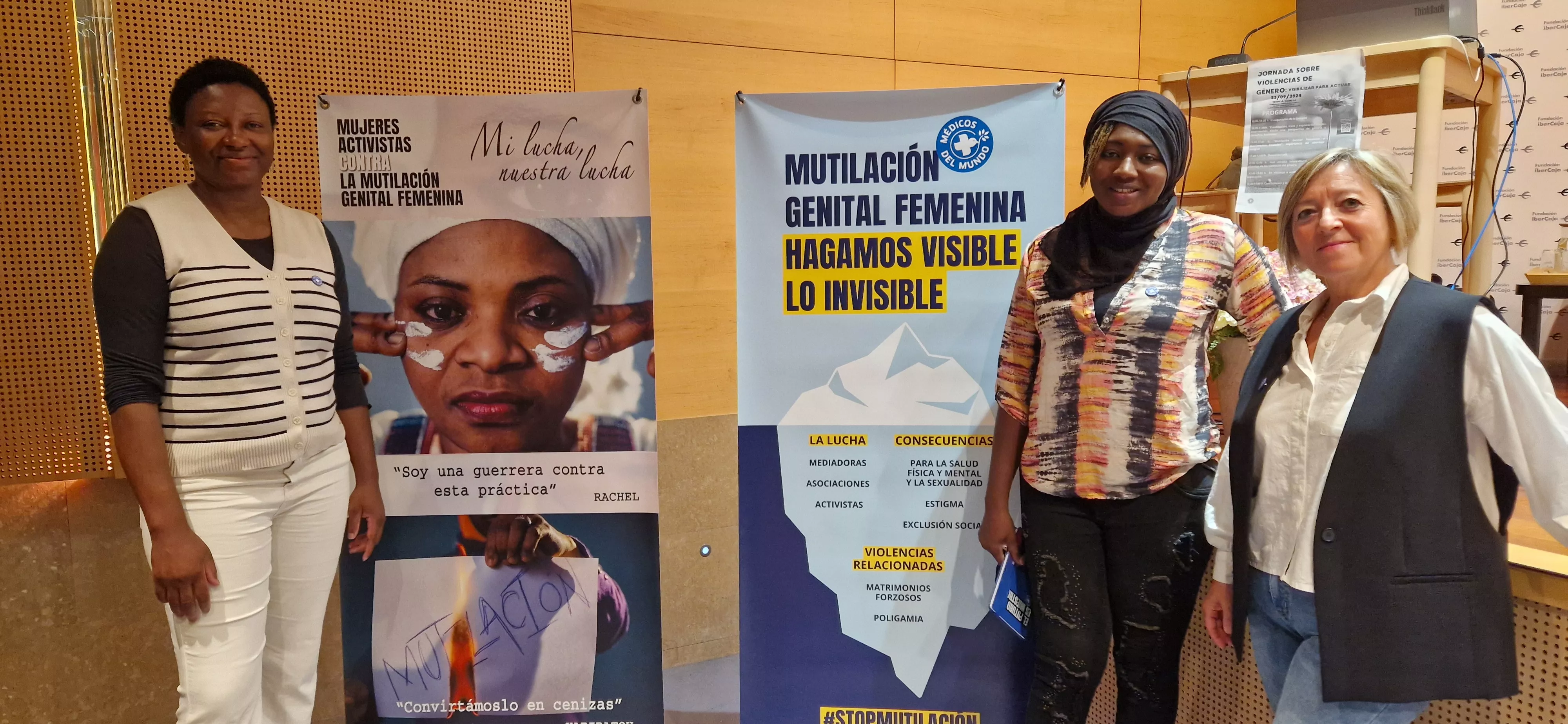 Mamb Atjaba, Fatoumata Tounkara y Margarita Alfaro. Foto Myriam Martínez