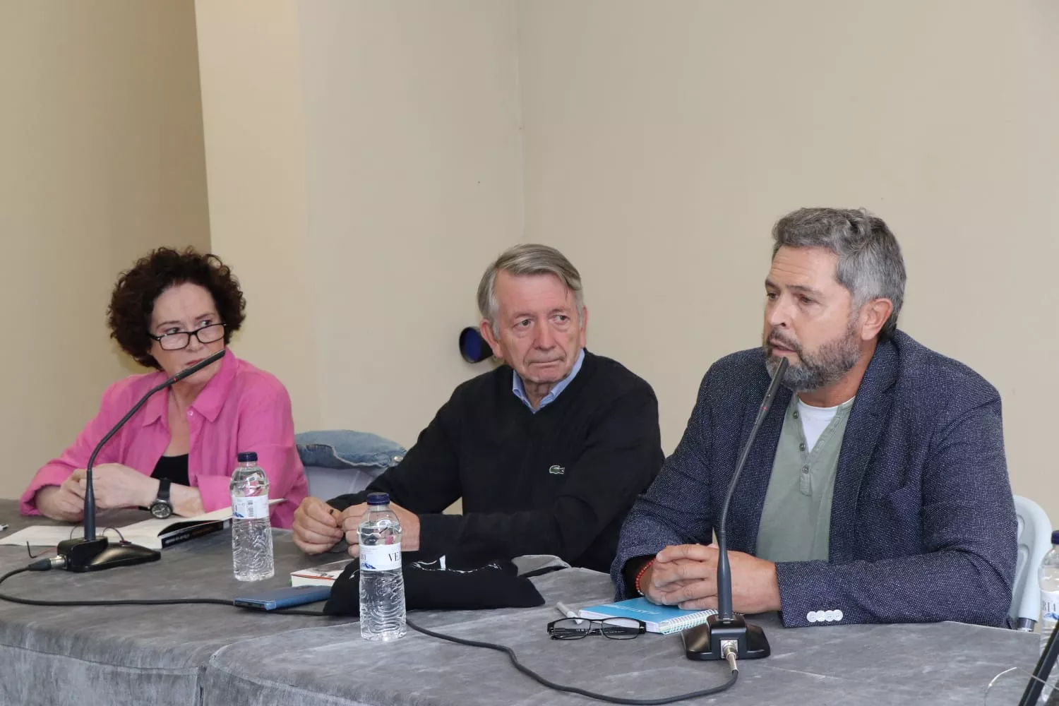Carmen Frías, Carmelo Romero y Alberto Sabio. Foto Quino Escartín