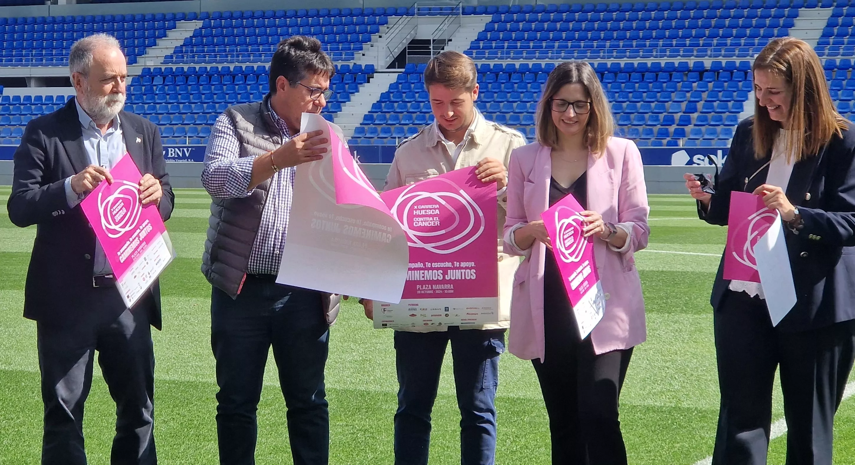 Presentación de la X Carrera Huesca contra el Cáncer. Foto Myriam Martínez
