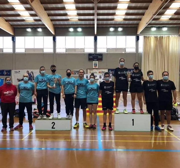 Imagen de archivo de un podio pasado de la Copa de Aragón de clubes. Foto: Federación Aragonesa