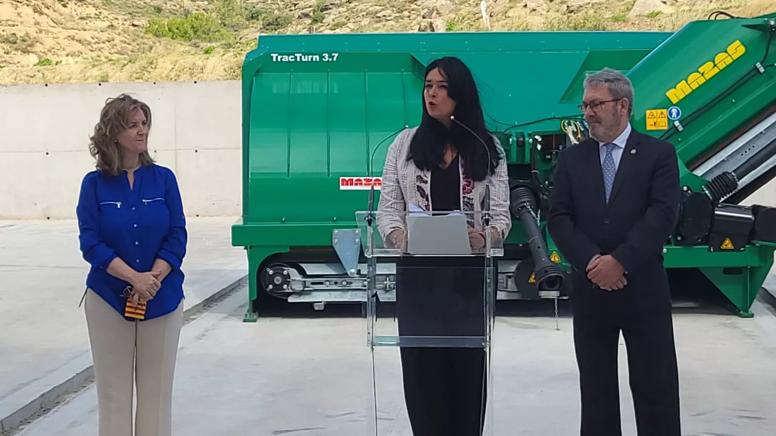 Inauguración de la planta de compostaje de Grhusa en Huesca