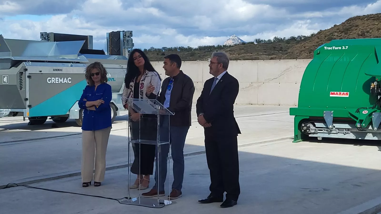 Inauguración de la planta de compostaje de Grhusa en Huesca