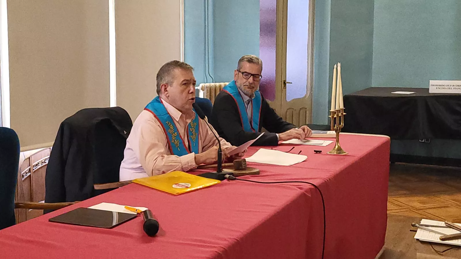 Tenida Blanca Abierta en Huesca de la Logia masónica Unión Sincera del Cierzo de Aragoza