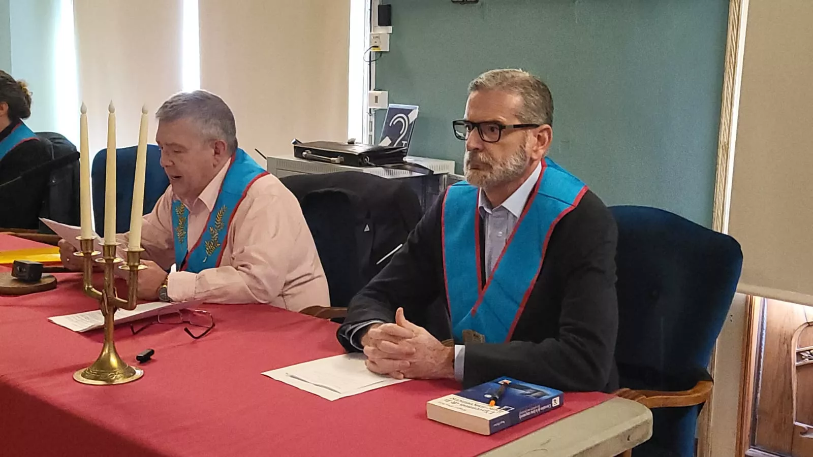 Tenida Blanca Abierta en Huesca de la Logia masónica Unión Sincera del Cierzo de Aragoza