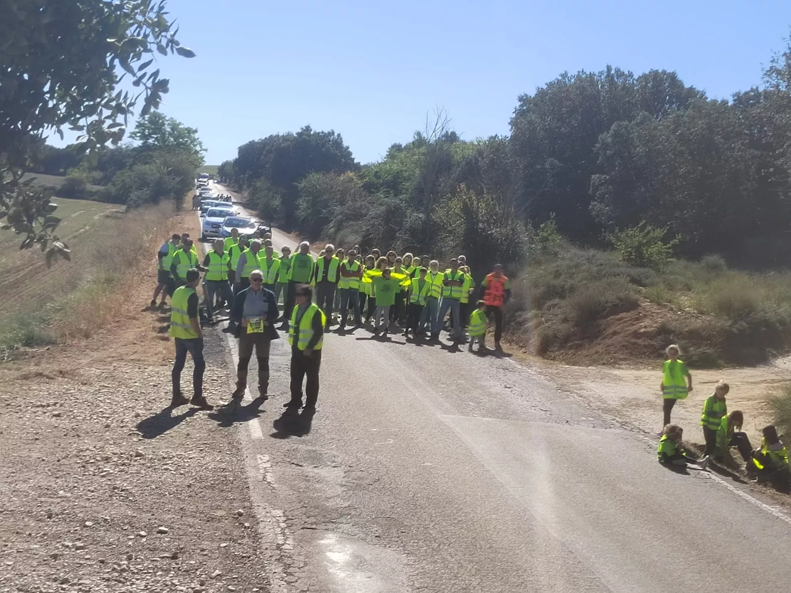 Manifestación en Salillas contra los sectores X y XI del Canal del Flumen