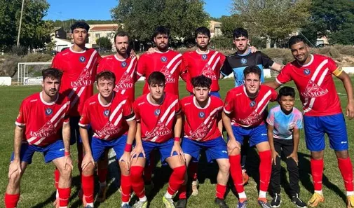 Once de Lalueza en un partido de la temporada pasada en Primera Regional.