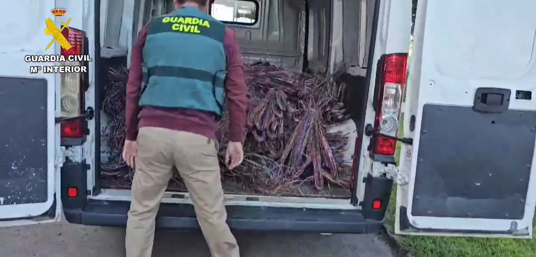 Un guardia civil con cobre sustraído en otra operación