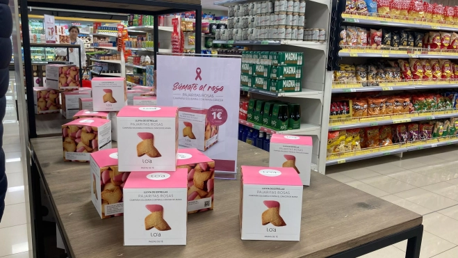 La caja rosa de LOA en Supermercados Altoaragón
