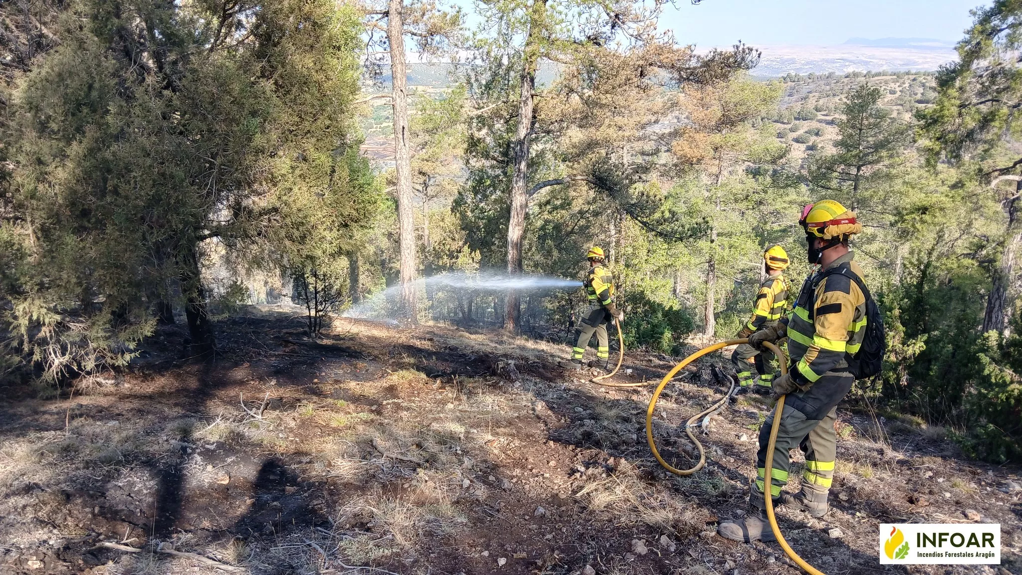 Aragón amplía a todo el año la contratación del operativo de incendios forestales.